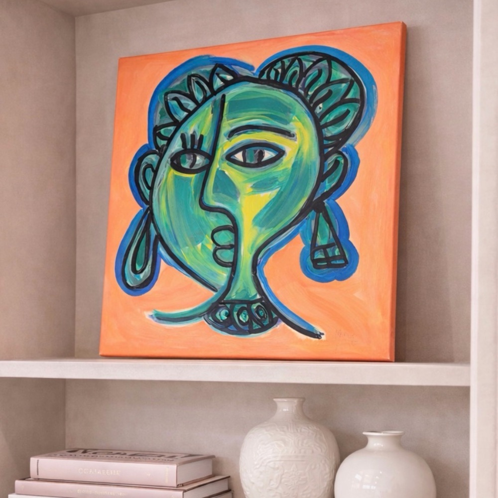 Abstract Face Art Canvas